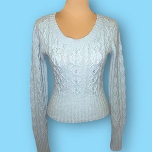 Pacific Sunwear Light Blue Scoop Neck Sweater